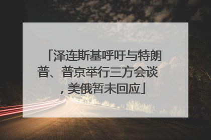 泽连斯基呼吁与特朗普、普京举行三方会谈，美俄暂未回应