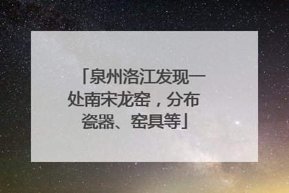 泉州洛江发现一处南宋龙窑，分布瓷器、窑具等