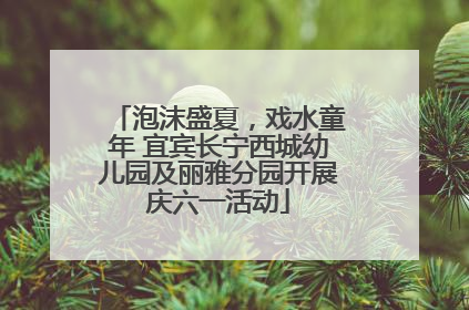 泡沫盛夏，戏水童年 宜宾长宁西城幼儿园及丽雅分园开展庆六一活动