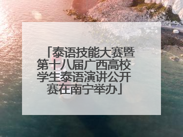 泰语技能大赛暨第十八届广西高校学生泰语演讲公开赛在南宁举办
