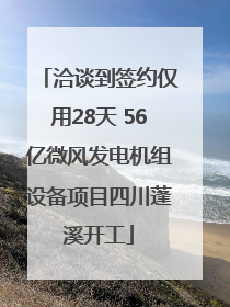 洽谈到签约仅用28天 56亿微风发电机组设备项目四川蓬溪开工