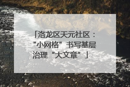 洛龙区天元社区：“小网格”书写基层治理“大文章”