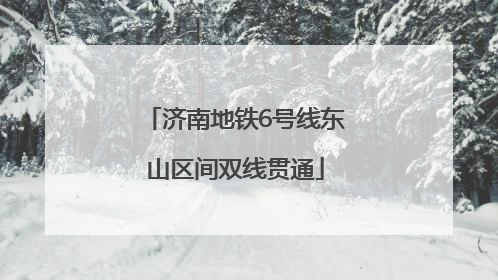 济南地铁6号线东山区间双线贯通