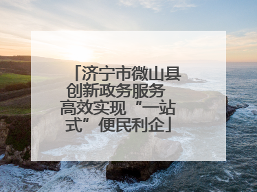 济宁市微山县创新政务服务 高效实现“一站式”便民利企