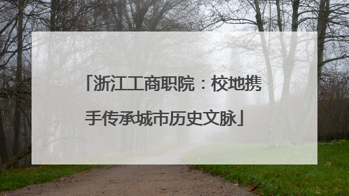浙江工商职院：校地携手传承城市历史文脉