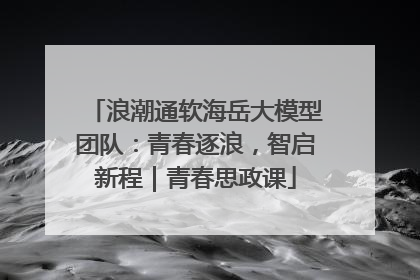 浪潮通软海岳大模型团队：青春逐浪，智启新程｜青春思政课