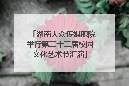 湖南大众传媒职院举行第二十二届校园文化艺术节汇演