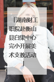 湖南财工职院赴衡山县白果中心完小开展美术支教活动