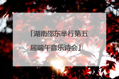 湖南邵东举行第五届端午音乐诗会