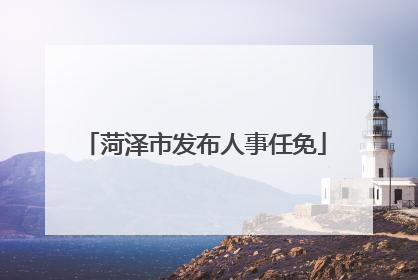 菏泽市发布人事任免