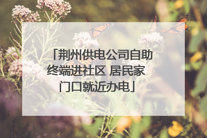 荆州供电公司自助终端进社区 居民家门口就近办电