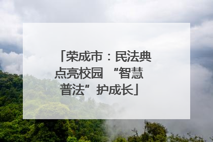 荣成市：民法典点亮校园 “智慧普法”护成长