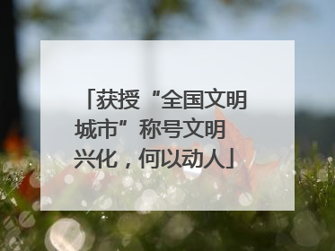 获授“全国文明城市”称号文明 兴化，何以动人