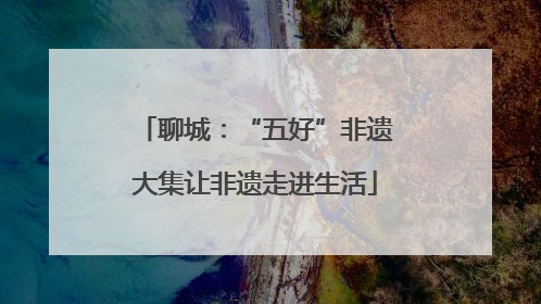 聊城：“五好”非遗大集让非遗走进生活