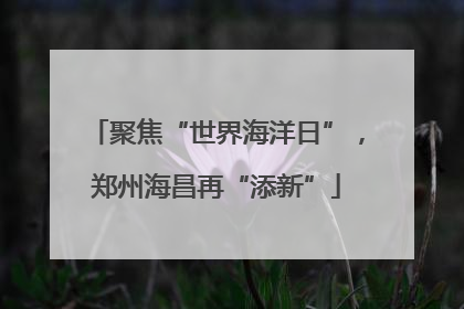 聚焦“世界海洋日”，郑州海昌再“添新”