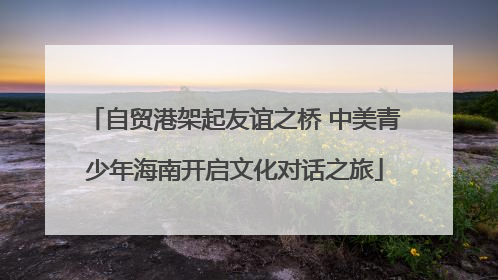 自贸港架起友谊之桥 中美青少年海南开启文化对话之旅