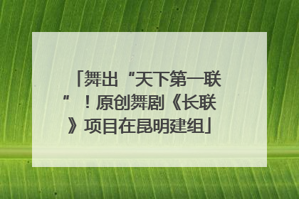 舞出“天下第一联”！原创舞剧《长联》项目在昆明建组