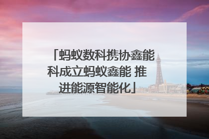 蚂蚁数科携协鑫能科成立蚂蚁鑫能 推进能源智能化
