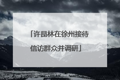 许昆林在徐州接待信访群众并调研