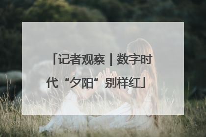 记者观察｜数字时代“夕阳”别样红