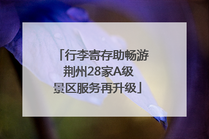 行李寄存助畅游 荆州28家A级景区服务再升级