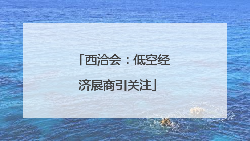 西洽会：低空经济展商引关注