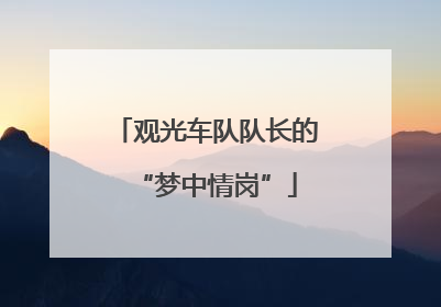 观光车队队长的“梦中情岗”