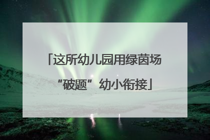 这所幼儿园用绿茵场“破题”幼小衔接