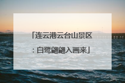 连云港云台山景区：白鹭翩翩入画来