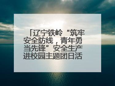 辽宁铁岭“筑牢安全防线，青年勇当先锋”安全生产进校园主题团日活动举行