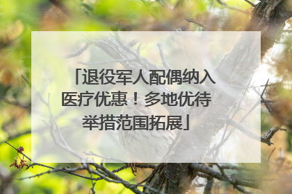 退役军人配偶纳入医疗优惠！多地优待举措范围拓展