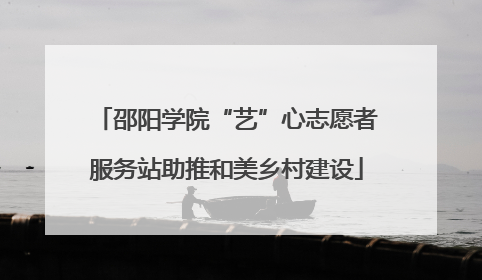 邵阳学院“艺”心志愿者服务站助推和美乡村建设