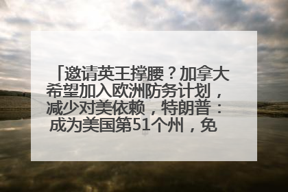 邀请英王撑腰？加拿大希望加入欧洲防务计划，减少对美依赖，特朗普：成为美国第51个州，免费用“金穹”