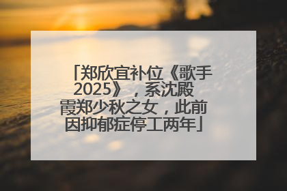 郑欣宜补位《歌手2025》，系沈殿霞郑少秋之女，此前因抑郁症停工两年