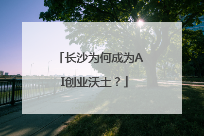 长沙为何成为AI创业沃土？