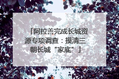 阿拉善完成长城资源专项调查：摸清三朝长城“家底”