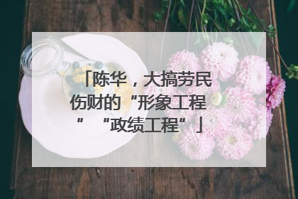 陈华，大搞劳民伤财的“形象工程”“政绩工程”