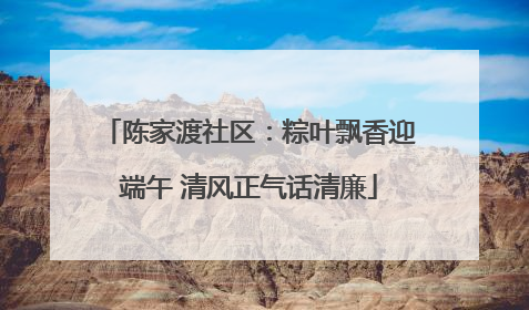 陈家渡社区：粽叶飘香迎端午 清风正气话清廉