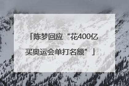 陈梦回应“花400亿买奥运会单打名额”