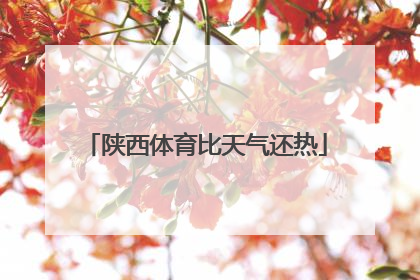 陕西体育比天气还热