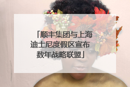 顺丰集团与上海迪士尼度假区宣布数年战略联盟