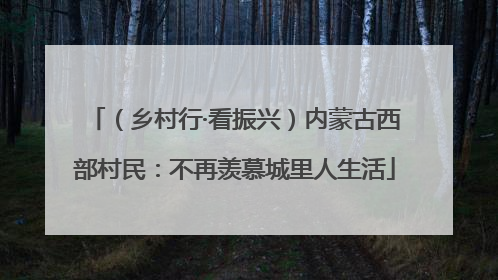 （乡村行·看振兴）内蒙古西部村民：不再羡慕城里人生活