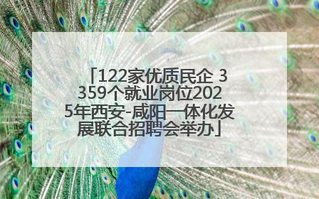 122家优质民企 3359个就业岗位2025年西安-咸阳一体化发展联合招聘会举办
