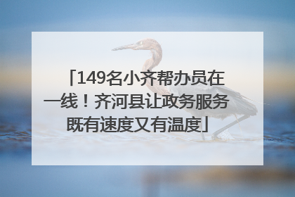 149名小齐帮办员在一线！齐河县让政务服务既有速度又有温度