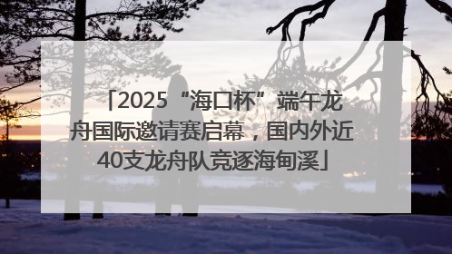 2025“海口杯”端午龙舟国际邀请赛启幕，国内外近40支龙舟队竞逐海甸溪