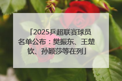 2025乒超联赛球员名单公布：樊振东、王楚钦、孙颖莎等在列