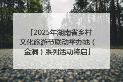 2025年湖南省乡村文化旅游节联动举办地（金洞）系列活动将启