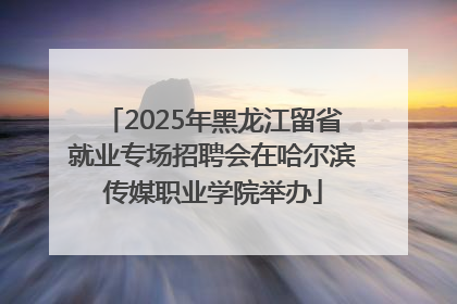 2025年黑龙江留省就业专场招聘会在哈尔滨传媒职业学院举办