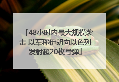 48小时内最大规模袭击 以军称伊朗向以色列发射超20枚导弹