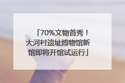 70%文物首秀！大河村遗址博物馆新馆即将开馆试运行